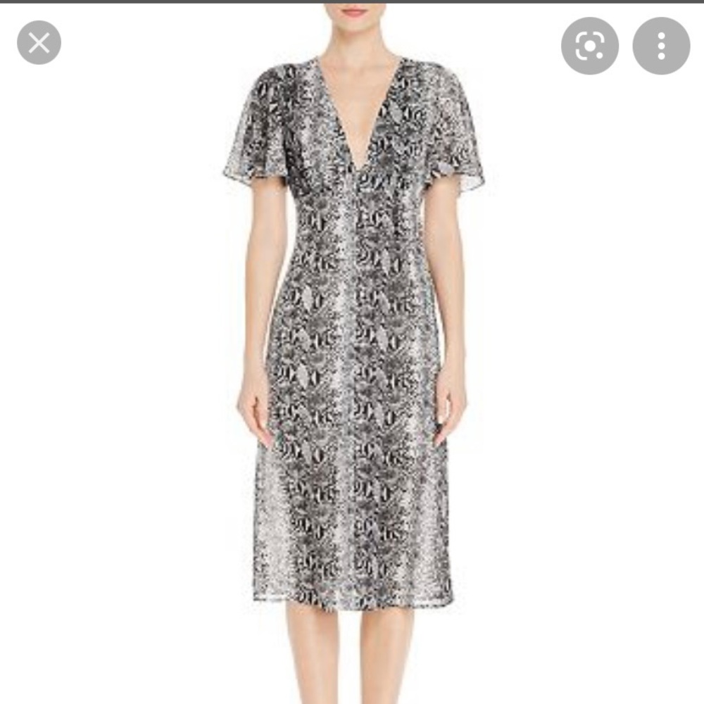 Aqua brand snakeskin midi dress